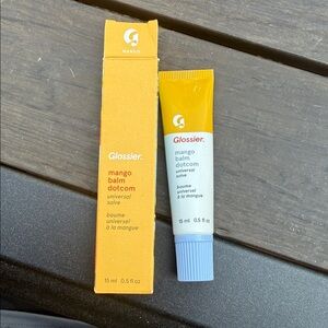 Glossier Mango Balm Dotcom in Orange and Gray